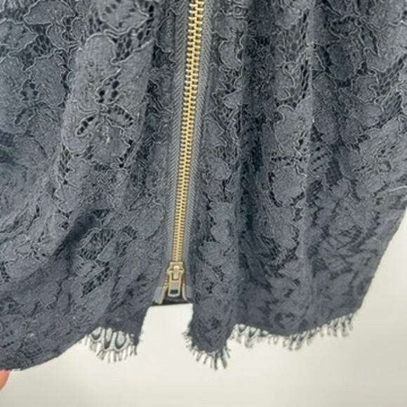 DVF Diane Von Furstenberg Zarita Lace Mini Dress 3/4 Sleeve Women's 6 Black - Picture 7 of 9